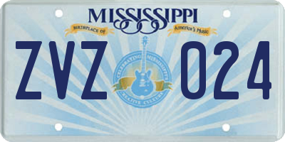 MS license plate ZVZ024