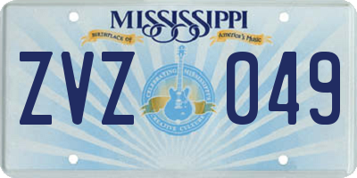 MS license plate ZVZ049