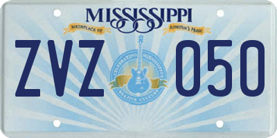 MS license plate ZVZ050