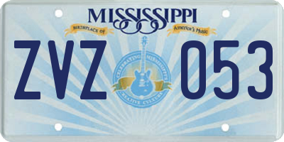 MS license plate ZVZ053
