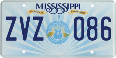 MS license plate ZVZ086