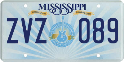 MS license plate ZVZ089