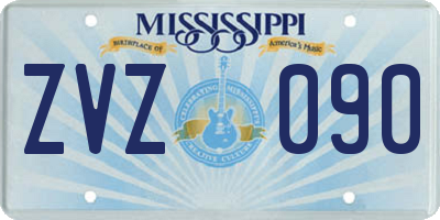 MS license plate ZVZ090