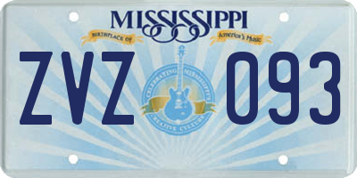 MS license plate ZVZ093