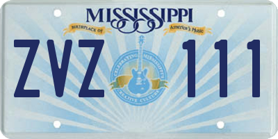 MS license plate ZVZ111