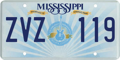 MS license plate ZVZ119