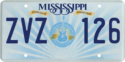 MS license plate ZVZ126
