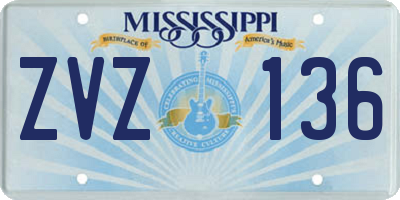MS license plate ZVZ136