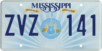 MS license plate ZVZ141