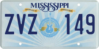 MS license plate ZVZ149