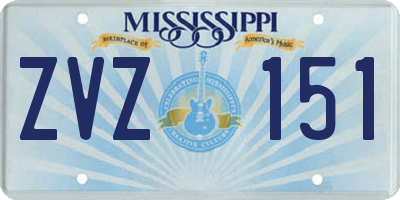 MS license plate ZVZ151