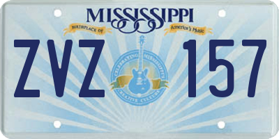 MS license plate ZVZ157