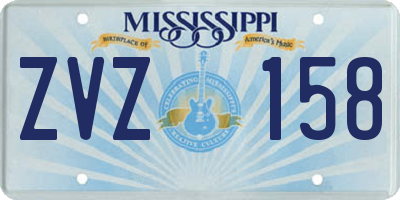 MS license plate ZVZ158
