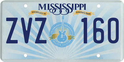 MS license plate ZVZ160