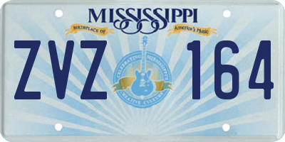 MS license plate ZVZ164
