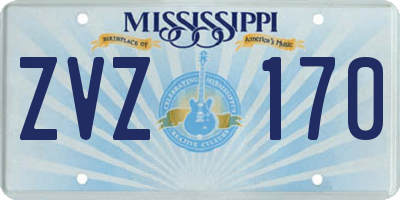 MS license plate ZVZ170