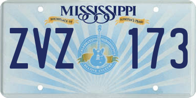 MS license plate ZVZ173