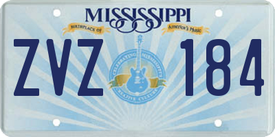 MS license plate ZVZ184