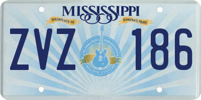 MS license plate ZVZ186