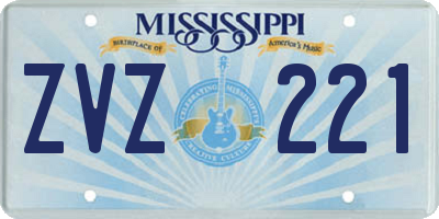 MS license plate ZVZ221