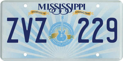 MS license plate ZVZ229