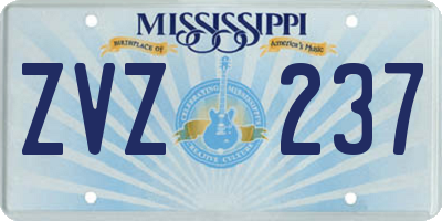 MS license plate ZVZ237