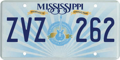 MS license plate ZVZ262