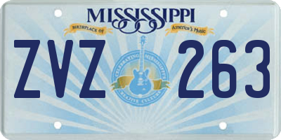 MS license plate ZVZ263