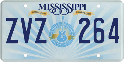 MS license plate ZVZ264
