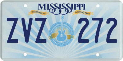 MS license plate ZVZ272