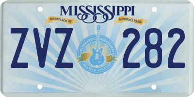 MS license plate ZVZ282