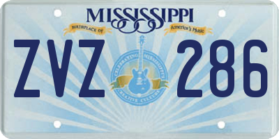 MS license plate ZVZ286