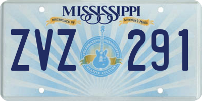 MS license plate ZVZ291