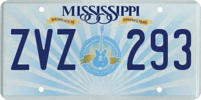 MS license plate ZVZ293