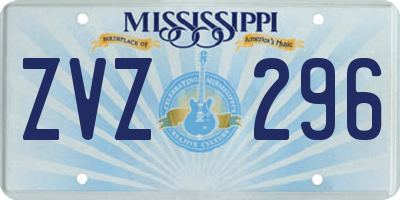 MS license plate ZVZ296