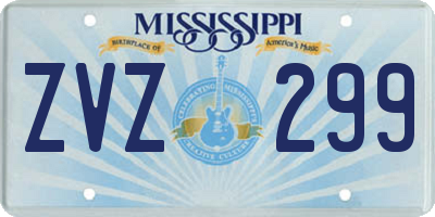MS license plate ZVZ299