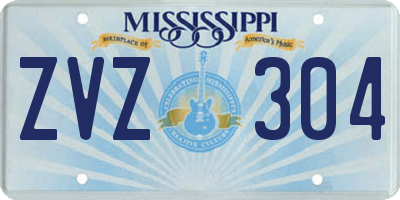 MS license plate ZVZ304