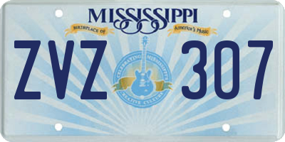 MS license plate ZVZ307