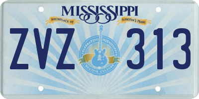 MS license plate ZVZ313