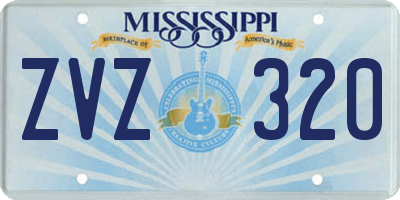 MS license plate ZVZ320