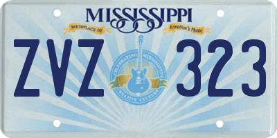 MS license plate ZVZ323