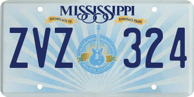 MS license plate ZVZ324