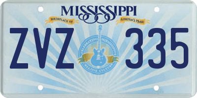 MS license plate ZVZ335