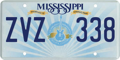 MS license plate ZVZ338