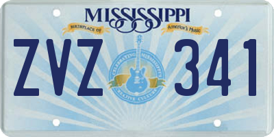 MS license plate ZVZ341