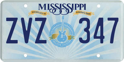 MS license plate ZVZ347