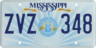 MS license plate ZVZ348