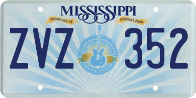 MS license plate ZVZ352