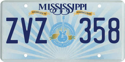 MS license plate ZVZ358