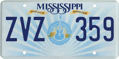 MS license plate ZVZ359